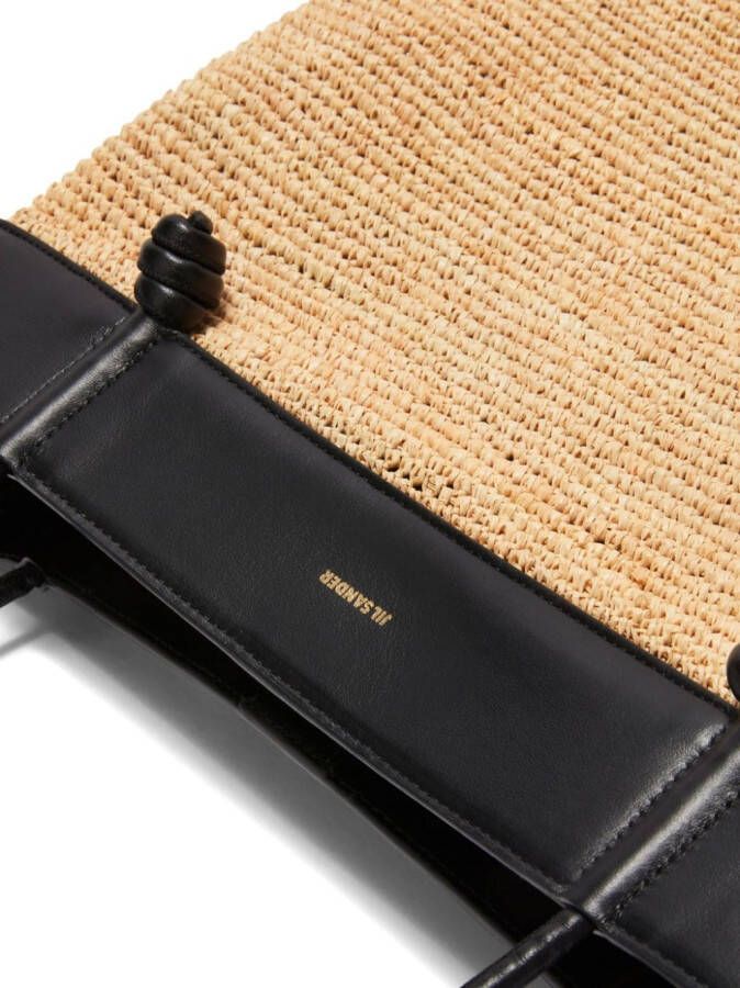 Jil Sander Geweven shopper Beige