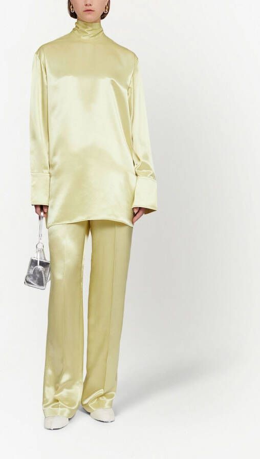 Jil Sander Glanzende broek Beige