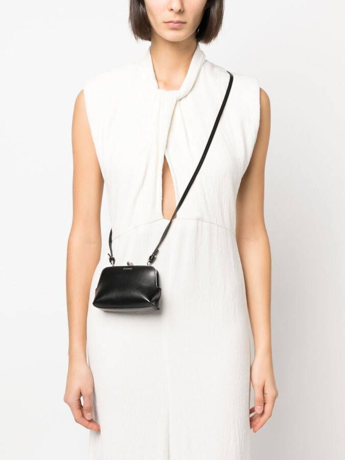 Jil Sander Goji leren tas Zwart