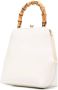 Jil Sander Goji shopper met bamboe handgreep Wit - Thumbnail 3
