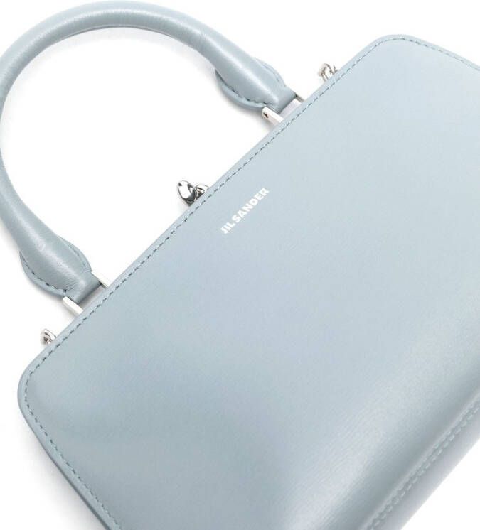 Jil Sander Goji shopper met logoplakkaat Blauw