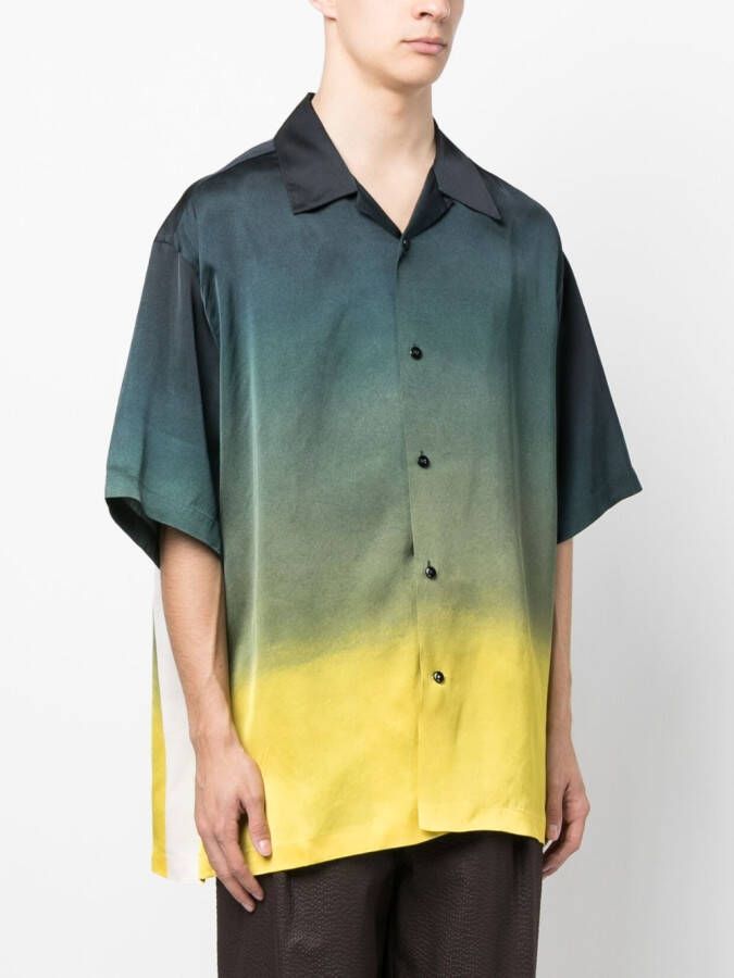 Jil Sander Overhemd met kleurverloop Groen