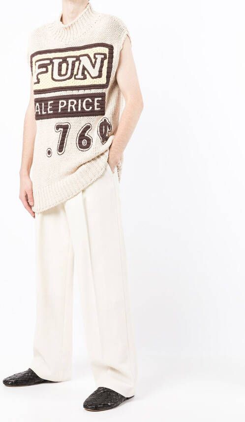 Jil Sander Grofgebreid vest Beige