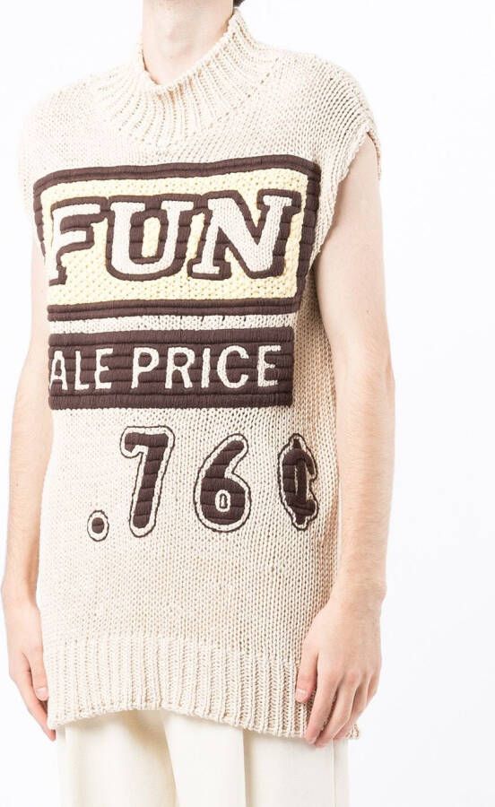 Jil Sander Grofgebreid vest Beige