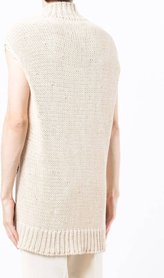 Jil Sander Grofgebreid vest Beige