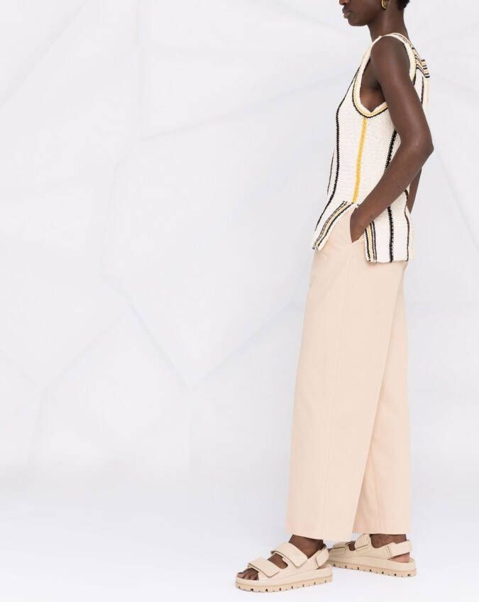 Jil Sander High waist broek Beige