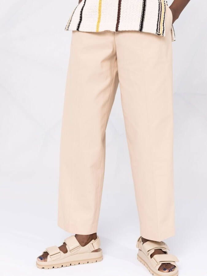 Jil Sander High waist broek Beige