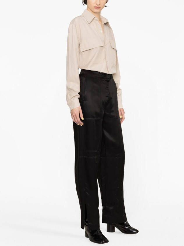 Jil Sander High waist broek Zwart