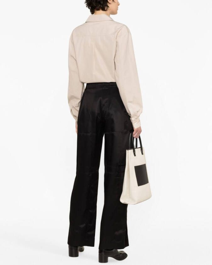 Jil Sander High waist broek Zwart