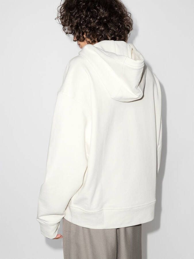 Jil Sander Hoodie met logoprint Wit