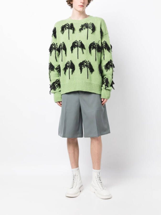 Jil Sander Intarsia trui Groen