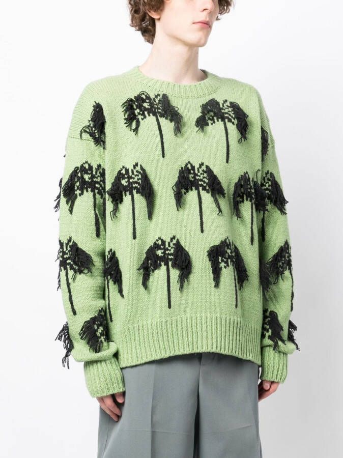 Jil Sander Intarsia trui Groen