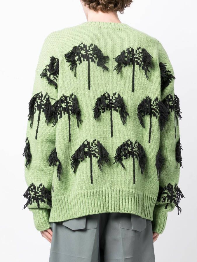 Jil Sander Intarsia trui Groen