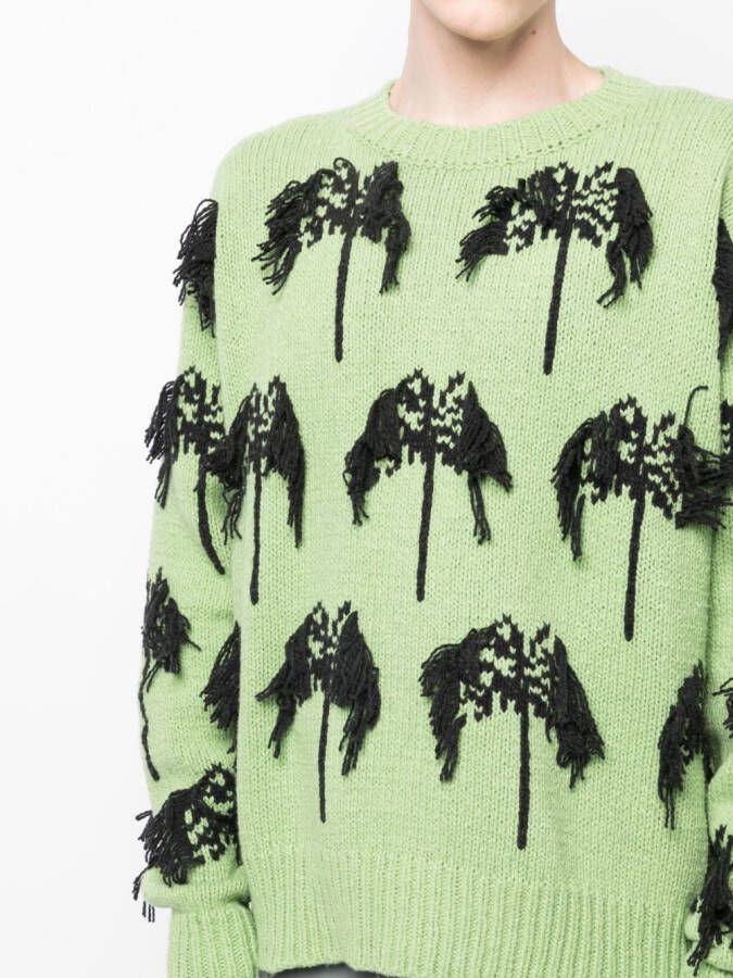 Jil Sander Intarsia trui Groen