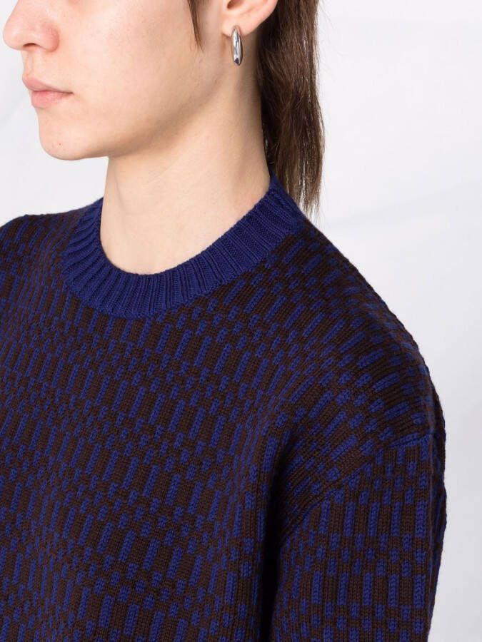 Jil Sander Intarsia trui Bruin