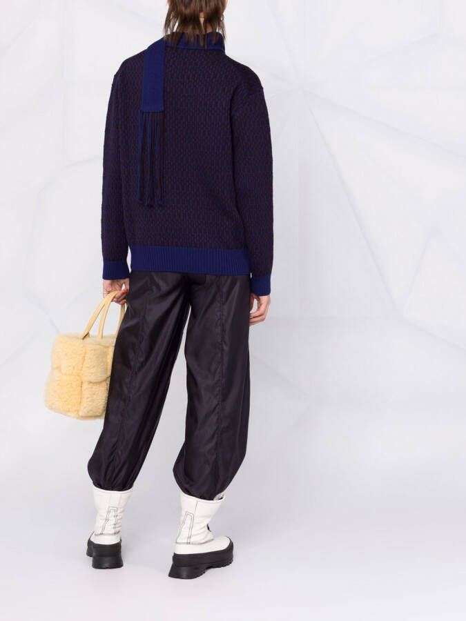 Jil Sander Intarsia trui Bruin