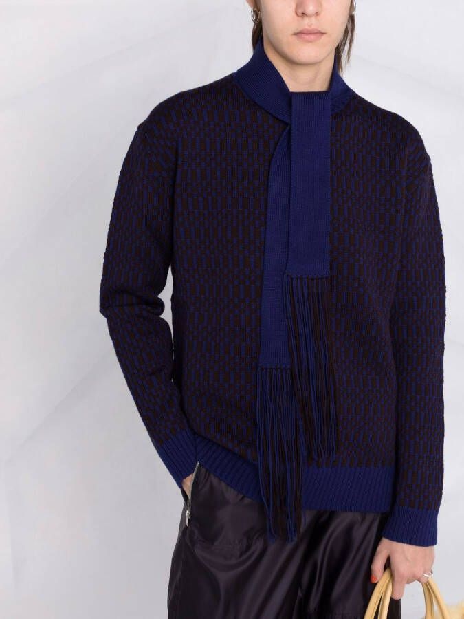 Jil Sander Intarsia trui Bruin