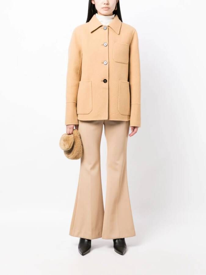 Jil Sander Jack met enkele rij knopen Beige