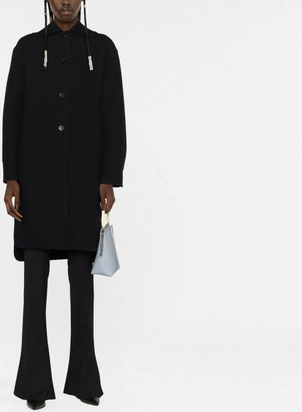 Jil Sander Jas met enkele rij knopen Zwart