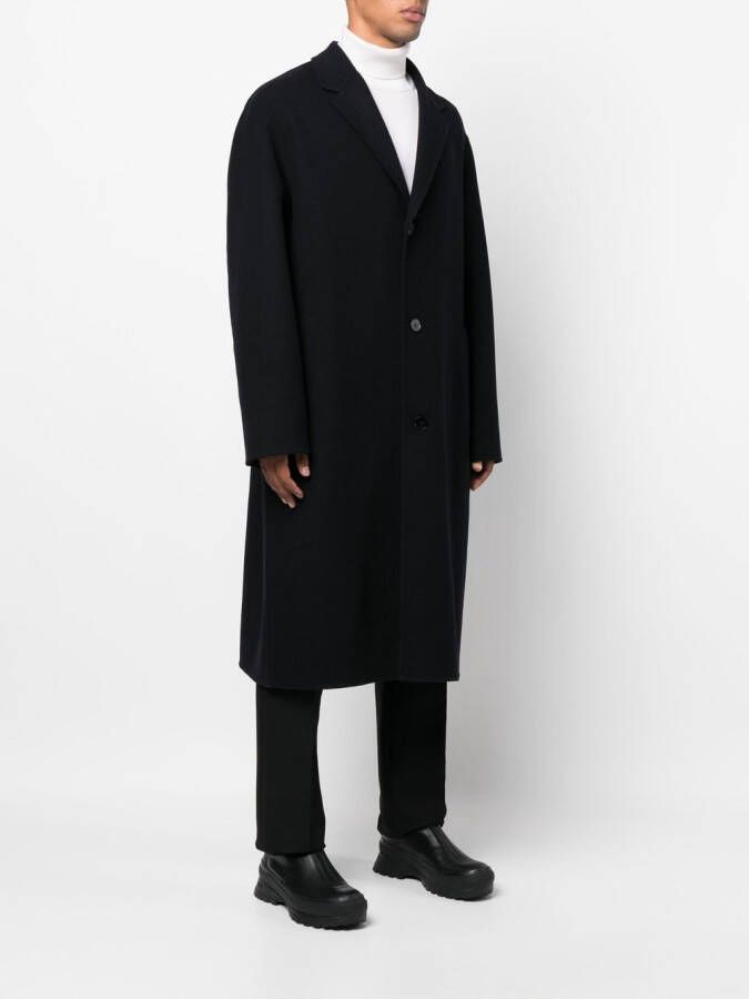 Jil Sander Jas met gekerfde kraag Blauw