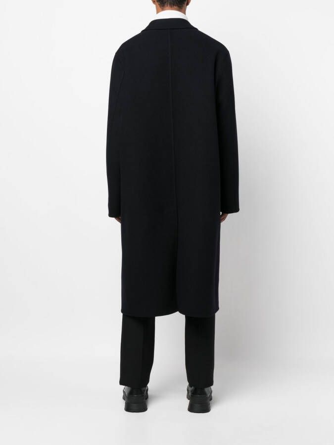 Jil Sander Jas met gekerfde kraag Blauw