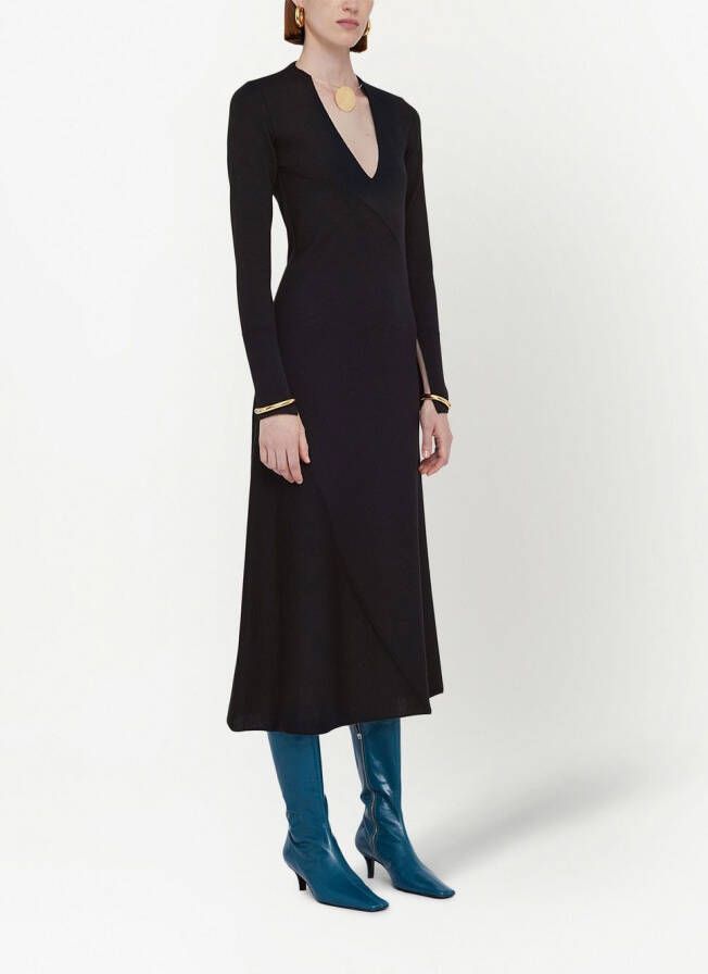 Jil Sander Jurk met sieraden hals Zwart