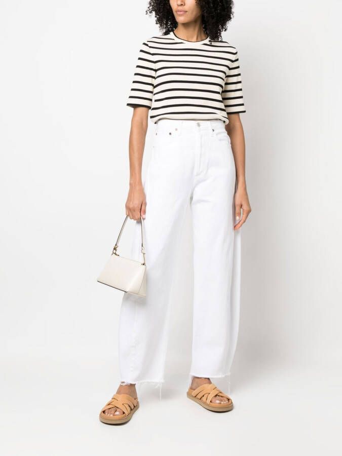 Jil Sander Gestreept T-shirt Beige