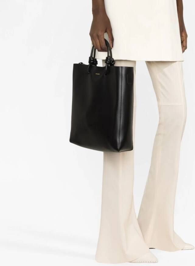 Jil Sander Shopper met geknoopt detail Zwart
