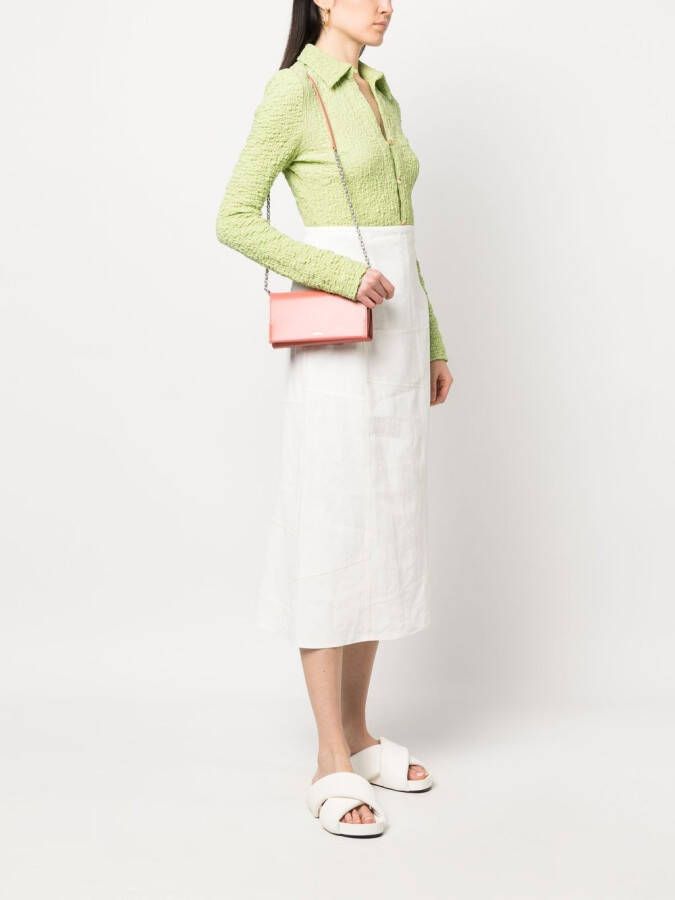 Jil Sander Leren crossbodytas Roze