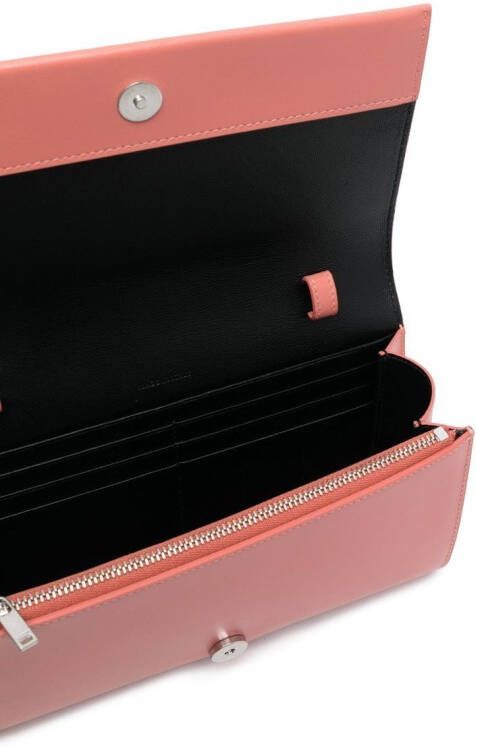 Jil Sander Leren crossbodytas Roze