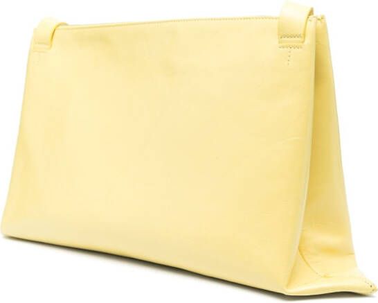 Jil Sander Leren schoudertas Geel