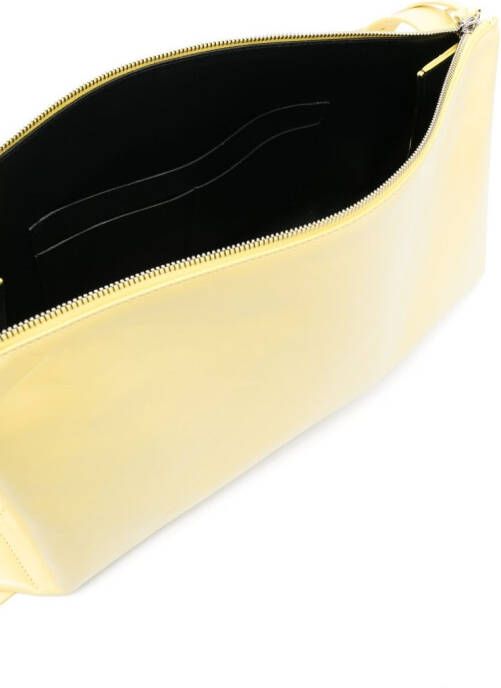 Jil Sander Leren schoudertas Geel