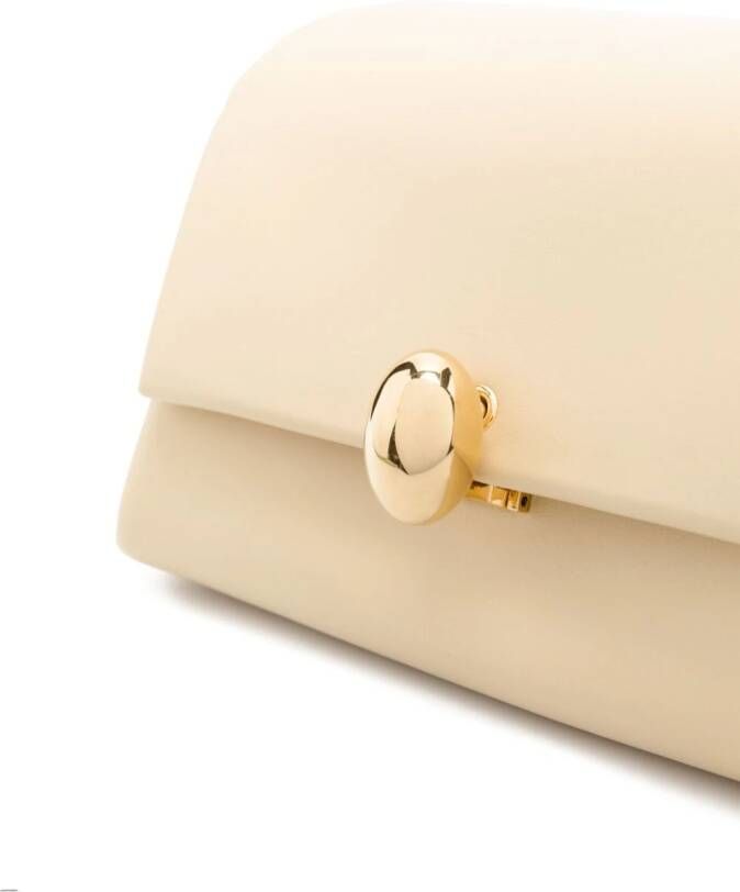 Jil Sander Leren schoudertas Geel
