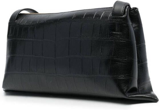 Jil Sander Leren schoudertas Zwart