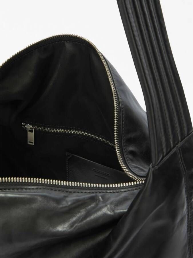 Jil Sander Leren schoudertas Zwart