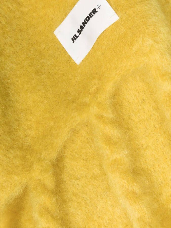 Jil Sander Sjaal met logopatch Geel