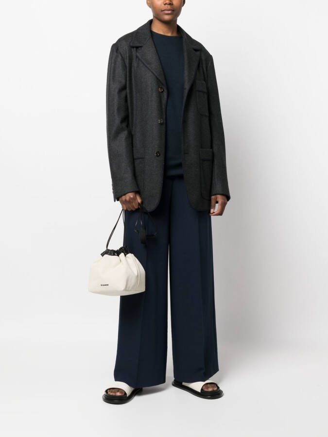 Jil Sander Bucket-tas met logoprint Beige