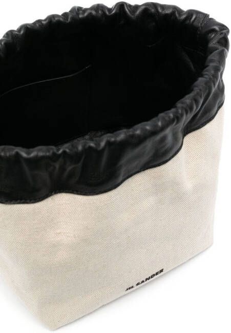 Jil Sander Bucket-tas met logoprint Beige