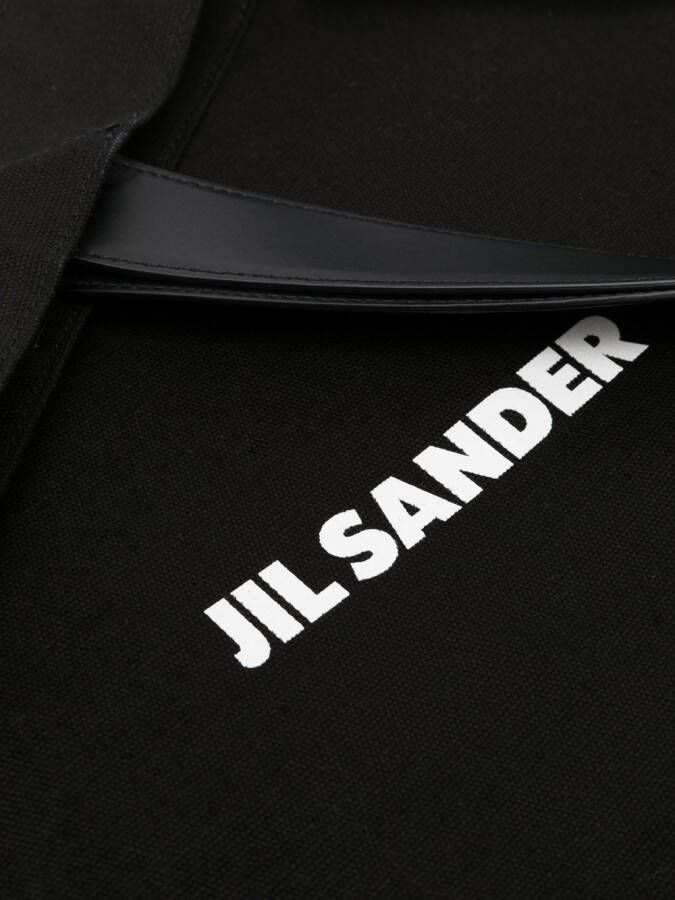 Jil Sander Canvas shopper Zwart