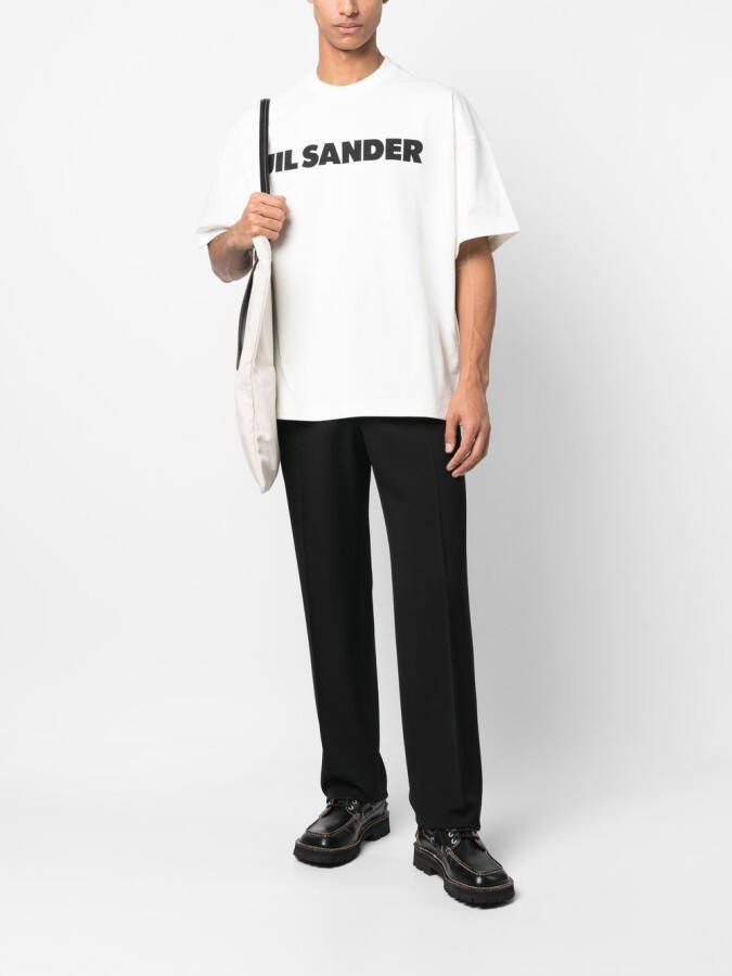 Jil Sander T-shirt met logoprint Wit