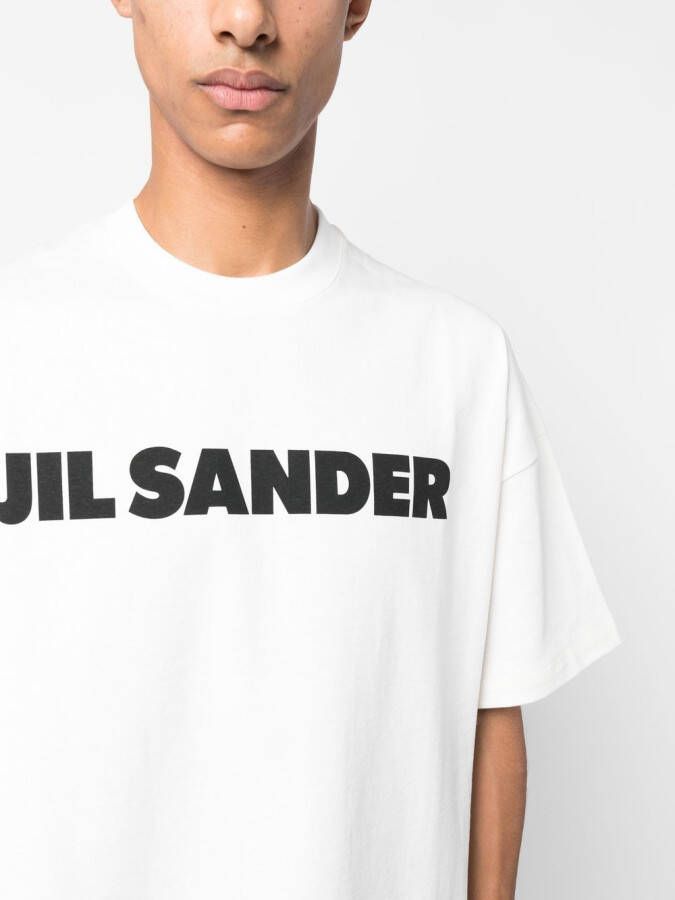 Jil Sander T-shirt met logoprint Wit