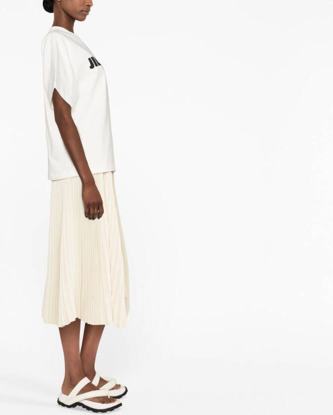 Jil Sander T-shirt met logoprint Wit