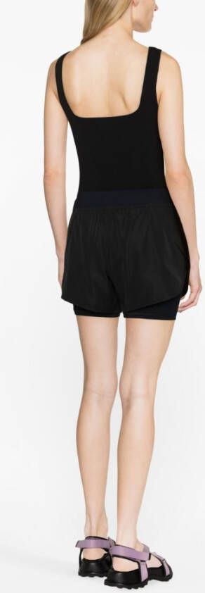 Jil Sander Shorts met logoprint Zwart