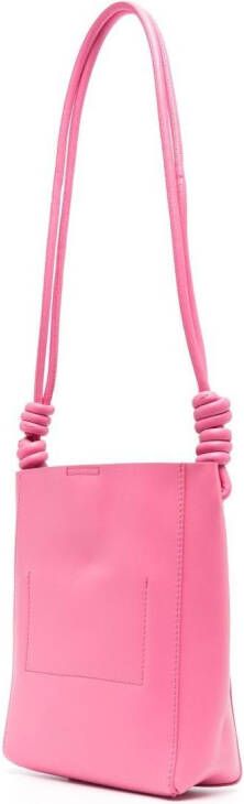 Jil Sander Schoudertas met logoprint Roze