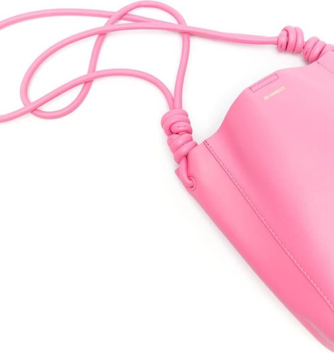 Jil Sander Schoudertas met logoprint Roze