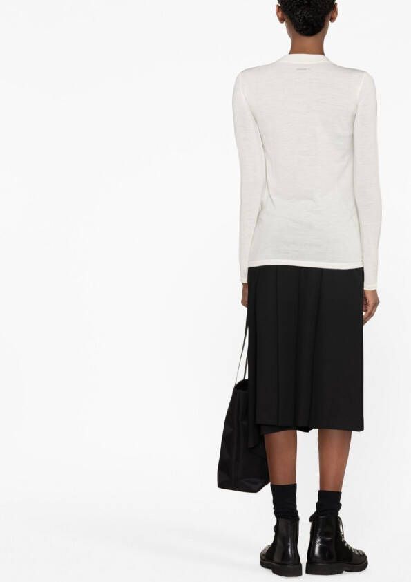 Jil Sander T-shirt met logoprint Beige