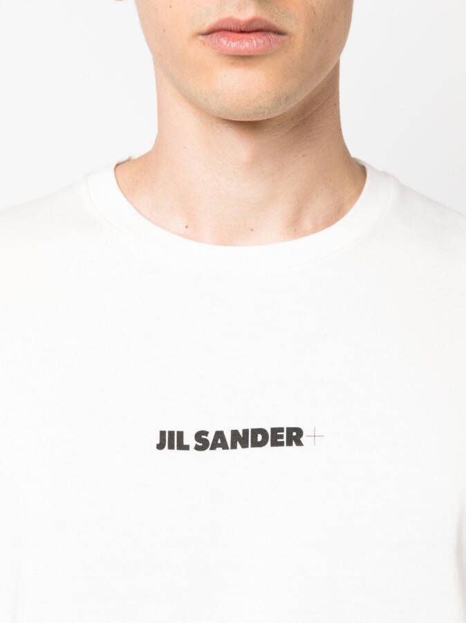 Jil Sander T-shirt met logoprint Wit