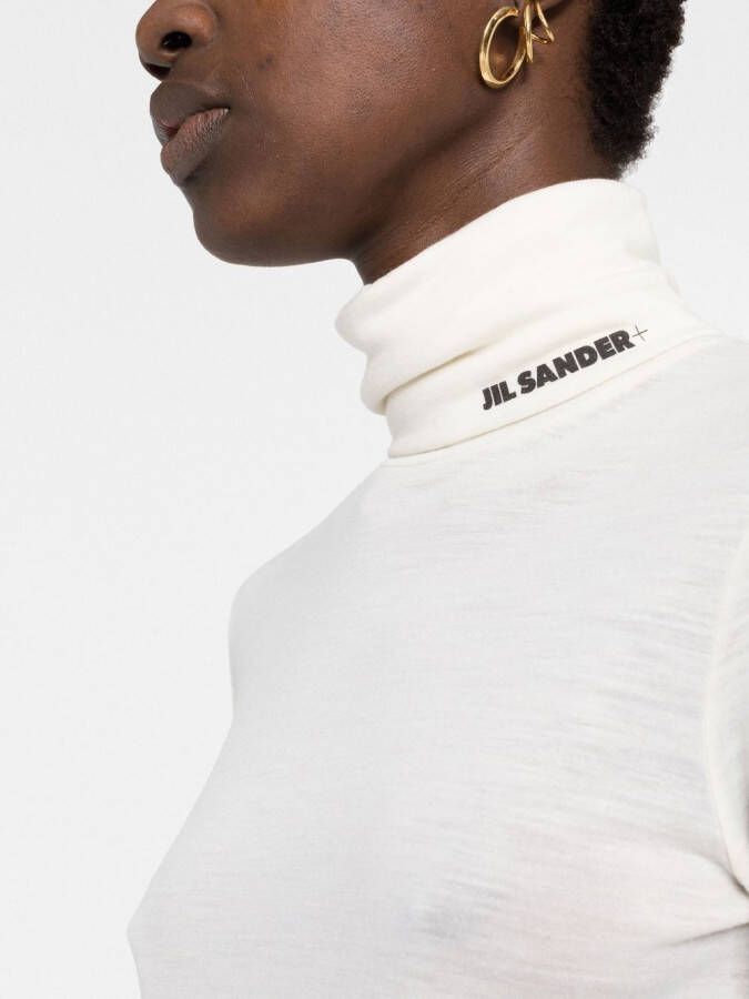 Jil Sander Top met logoprint Wit