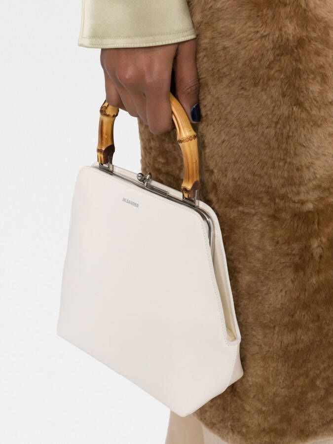 Jil Sander Shopper met logoprint Wit