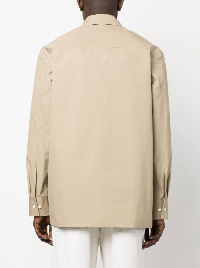 Jil Sander Katoenen overhemd Beige